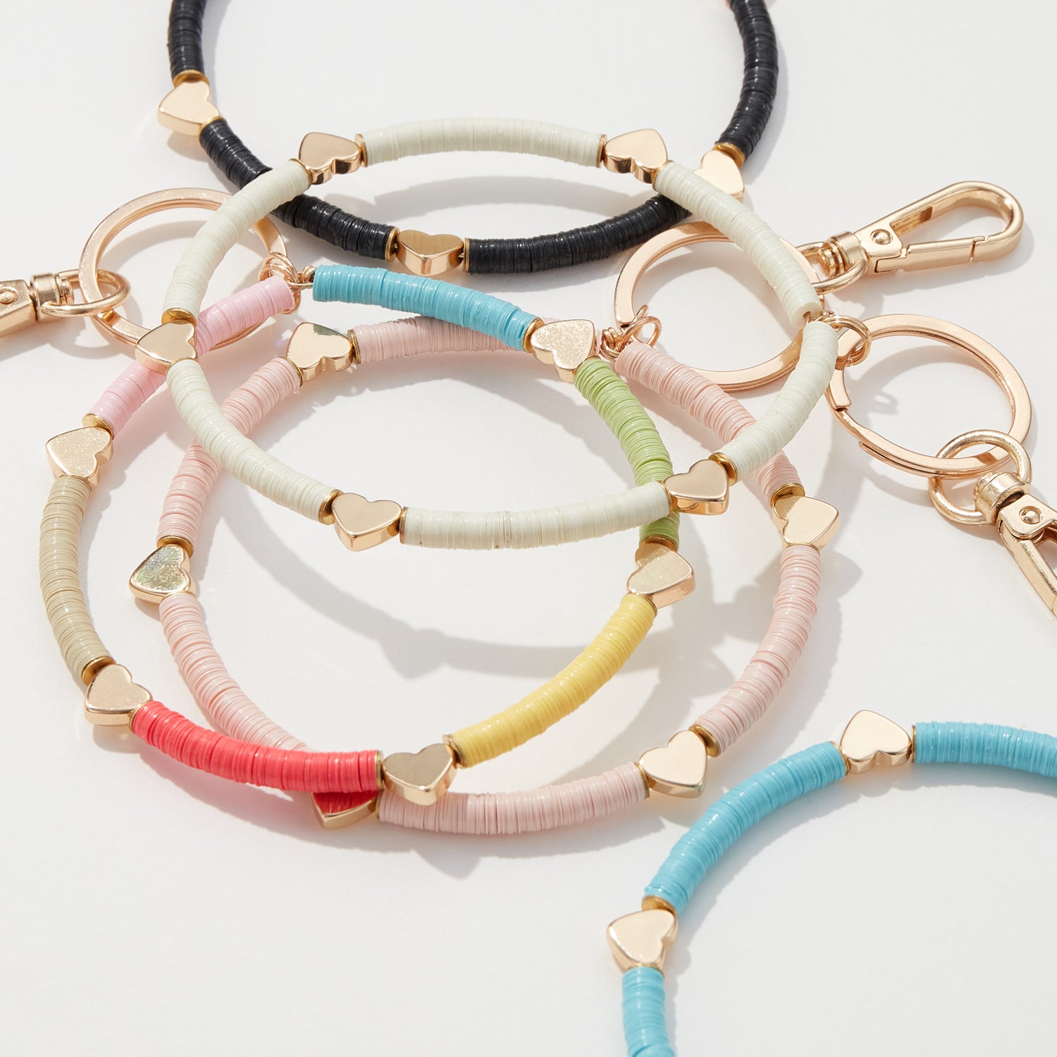 Colorful Sequin Key Ring Bracelets