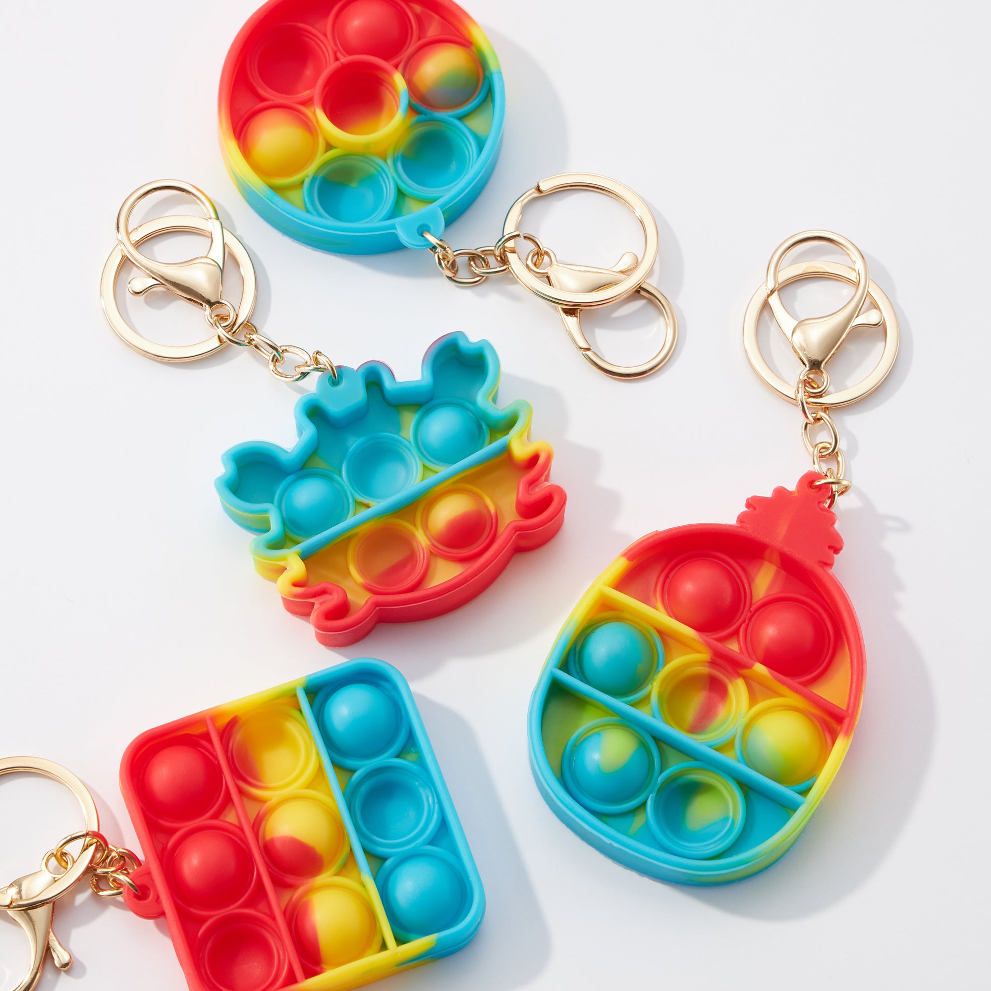 Push Pop Bubble Fidget Toy Keychains
