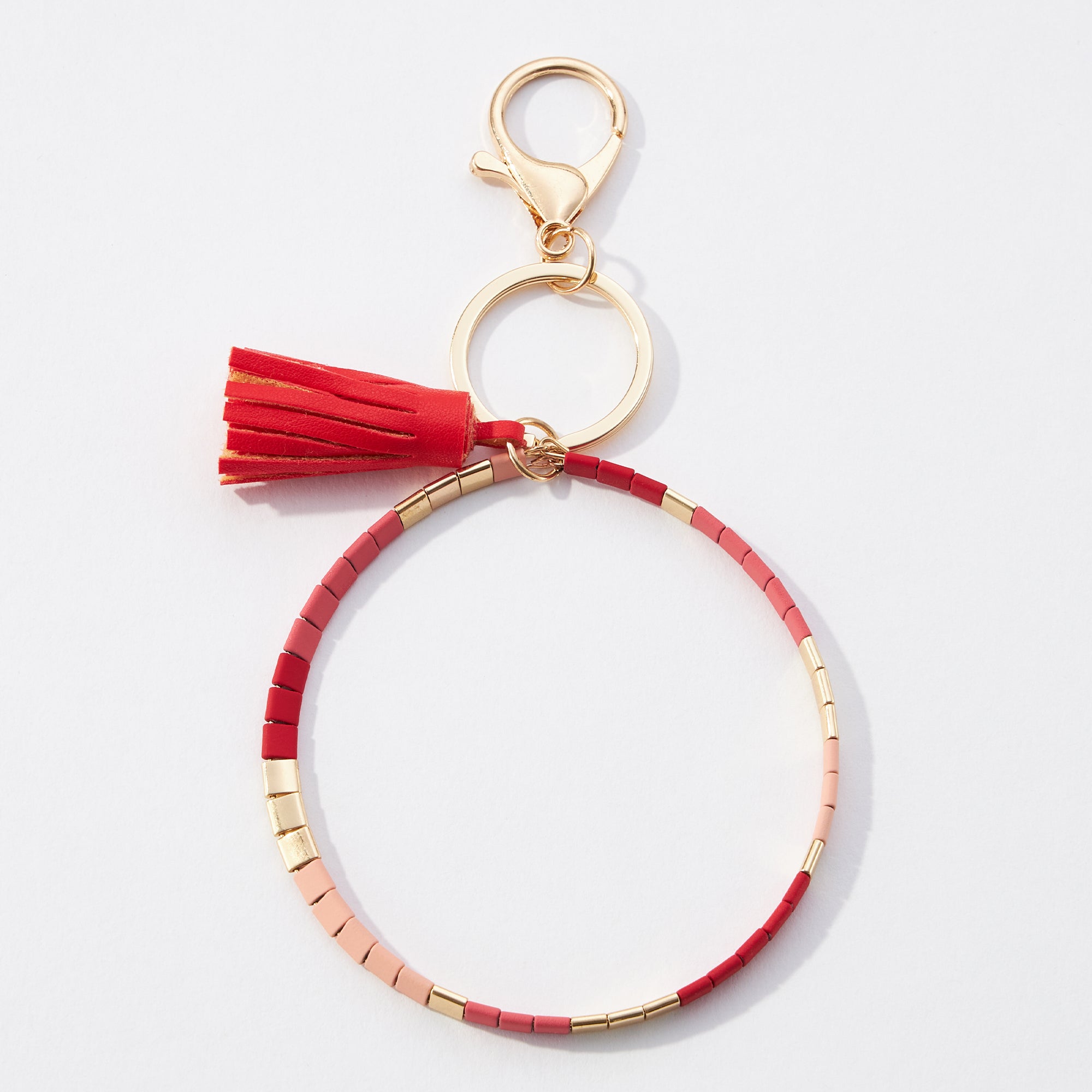 Silicone Coated Tilu Tassel Wristlet Keychains