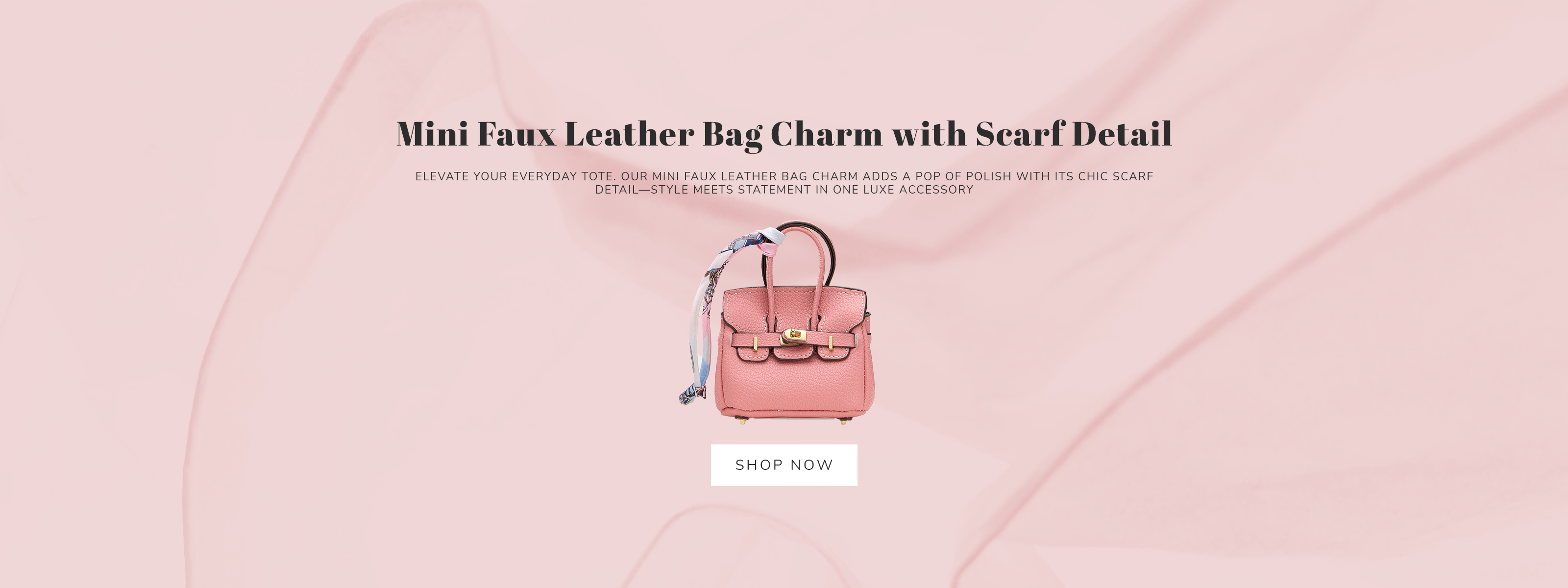 Mini Faux Leather Charms with Scarf Details hover