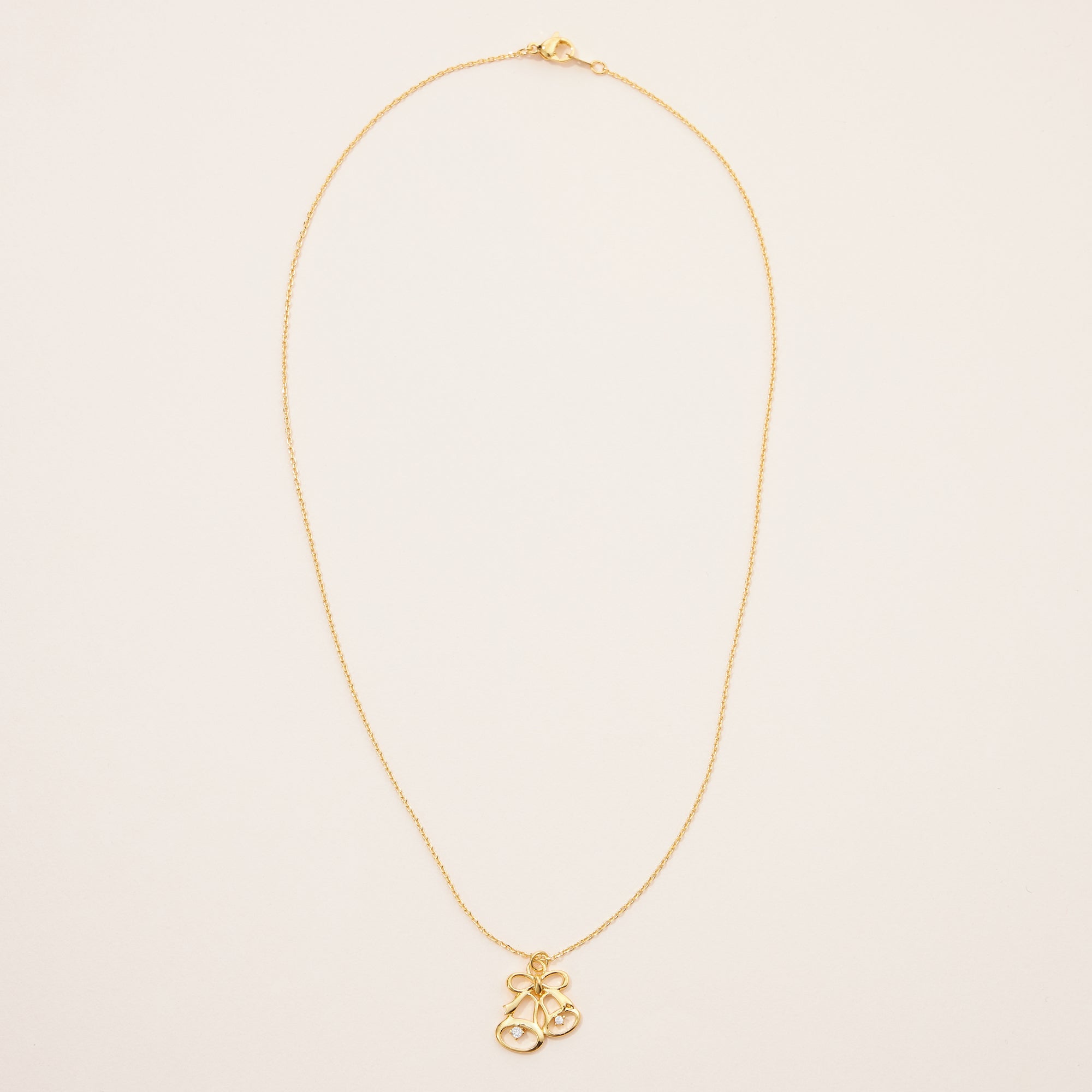 Gold Dipped Jingle Bells Pendant Necklace