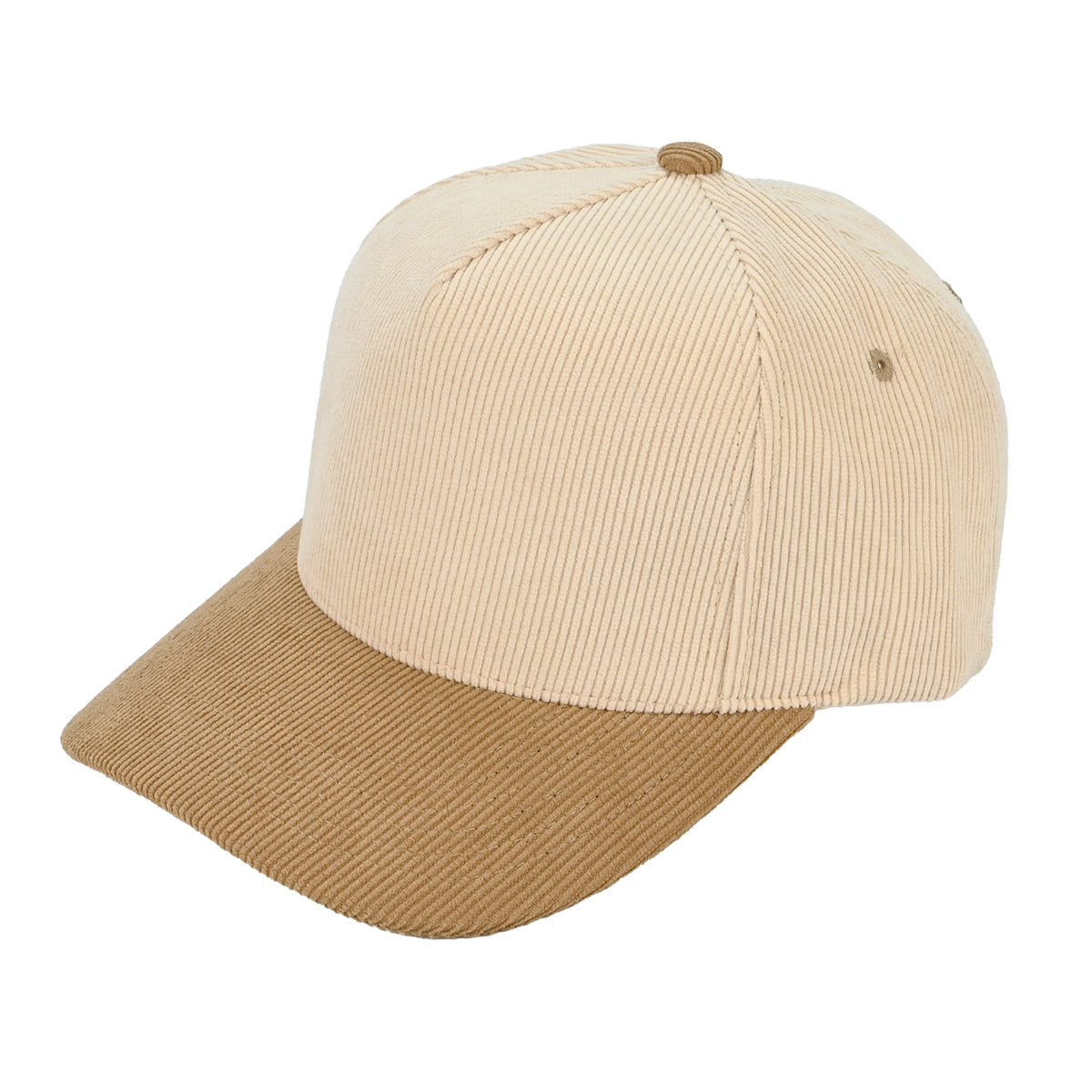 Corduroy Colorblock Baseball Cap Hat