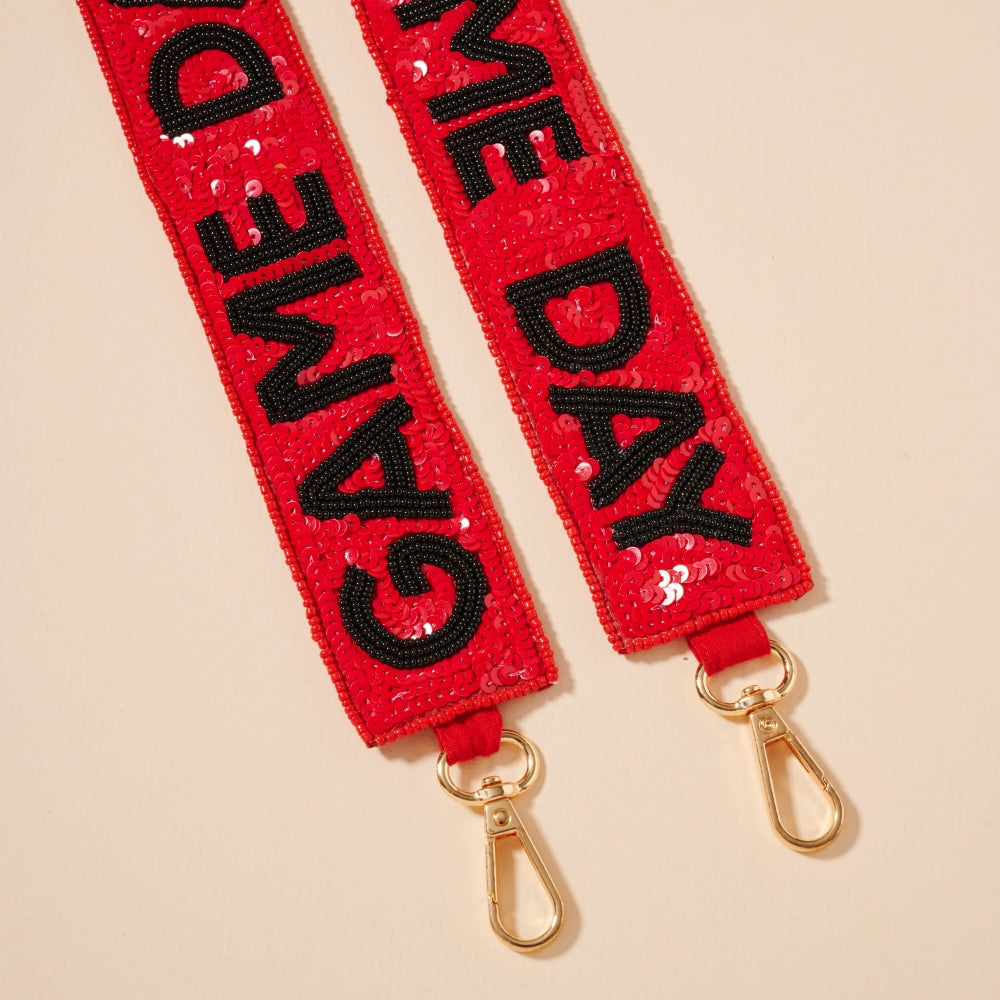 Game Day Seed Bead Bag Strap