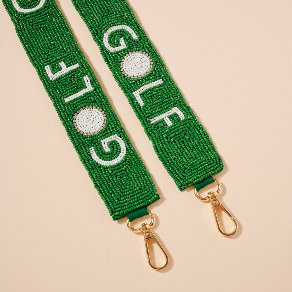 Green Golf Beaded Bag Strap