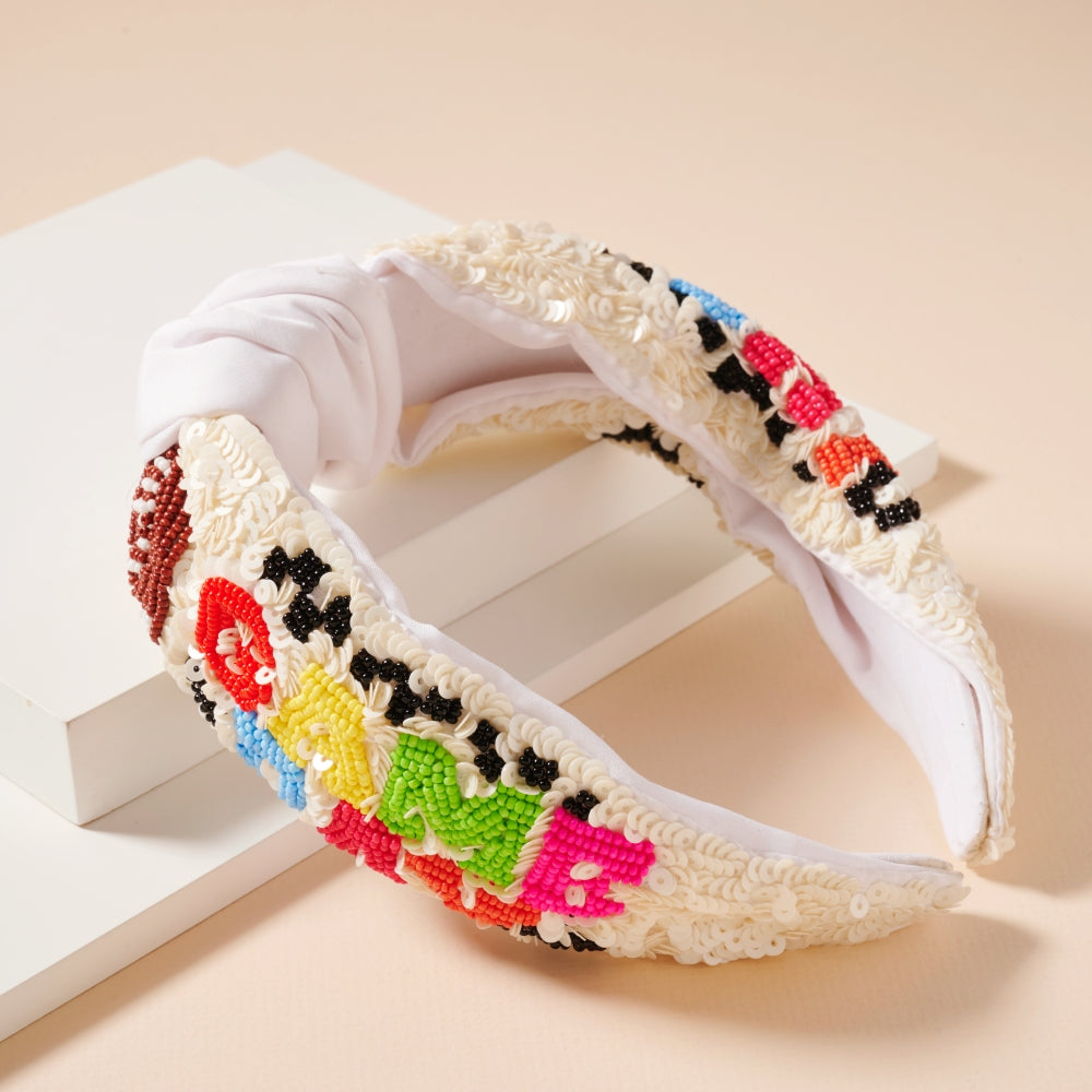 Colorful Multi-Seed Bead Headband