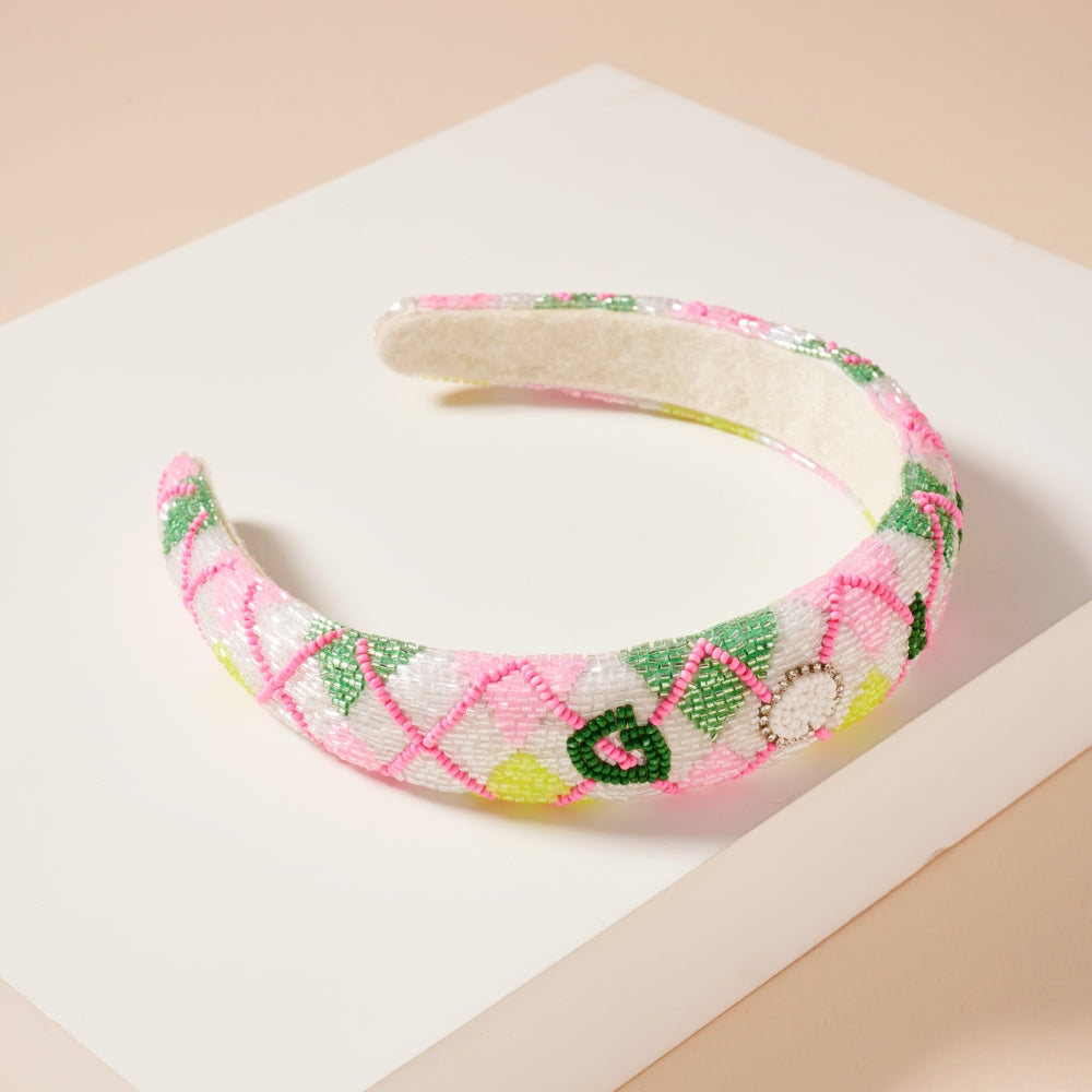 Refined Zig Zag Seed Bead Headband