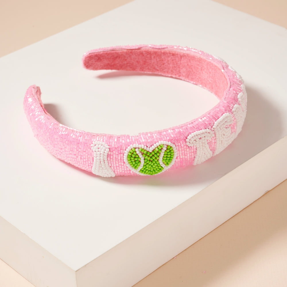 Chic Seed Bead Headband with Team Spirit