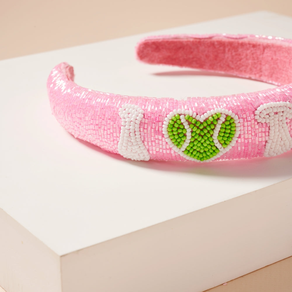 Chic Seed Bead Headband with Team Spirit