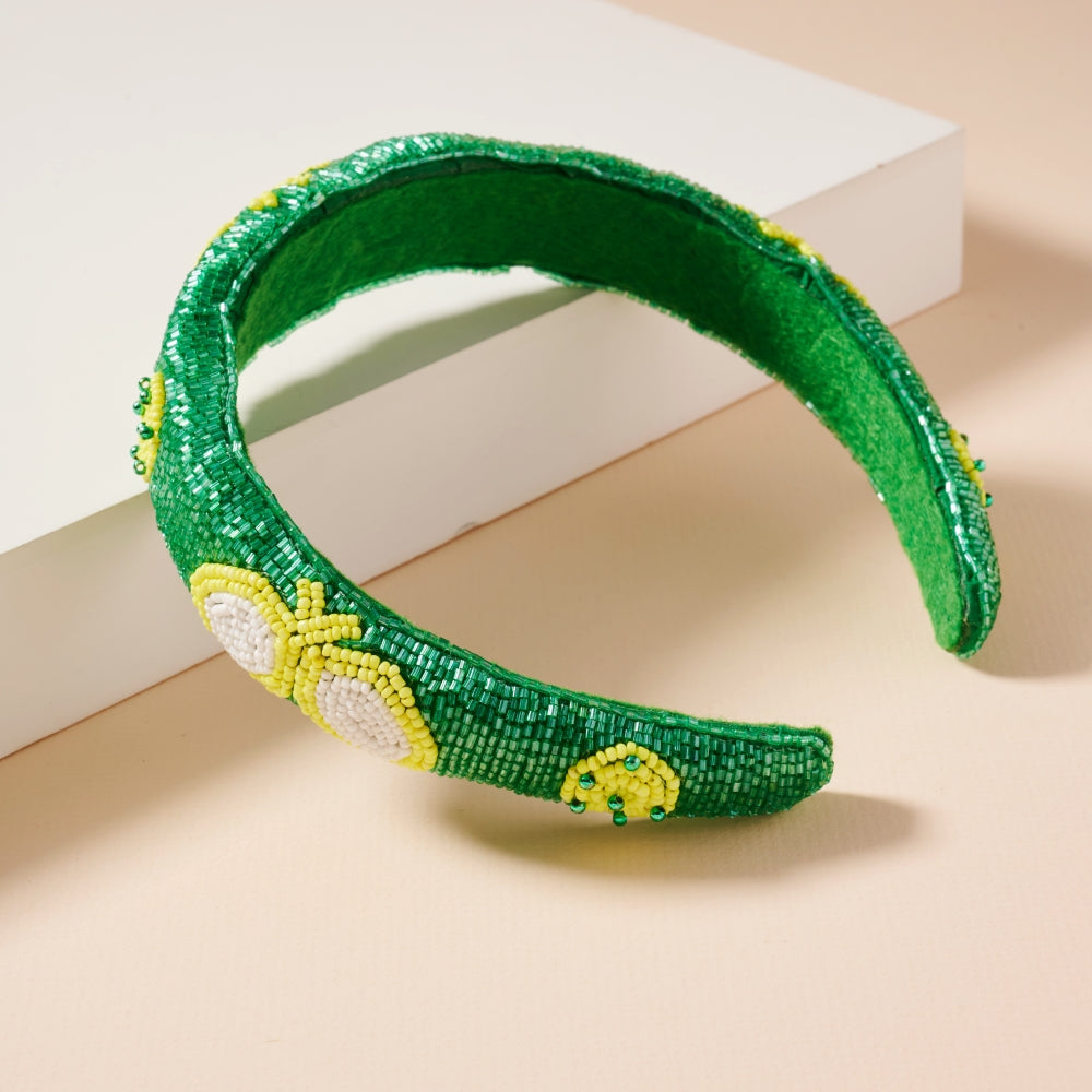 Elegant Seed Bead Headband for Tennis Lovers