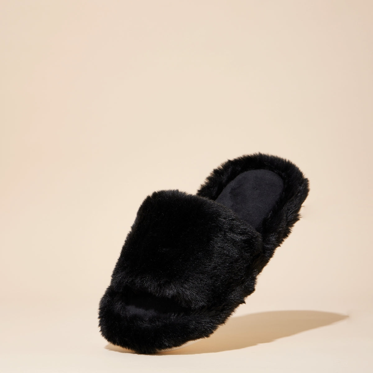 Open-Toe Cozy Fuzzy Home Slippers for Christmas Gift