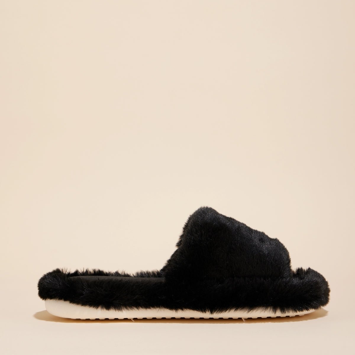 Open-Toe Cozy Fuzzy Home Slippers for Christmas Gift