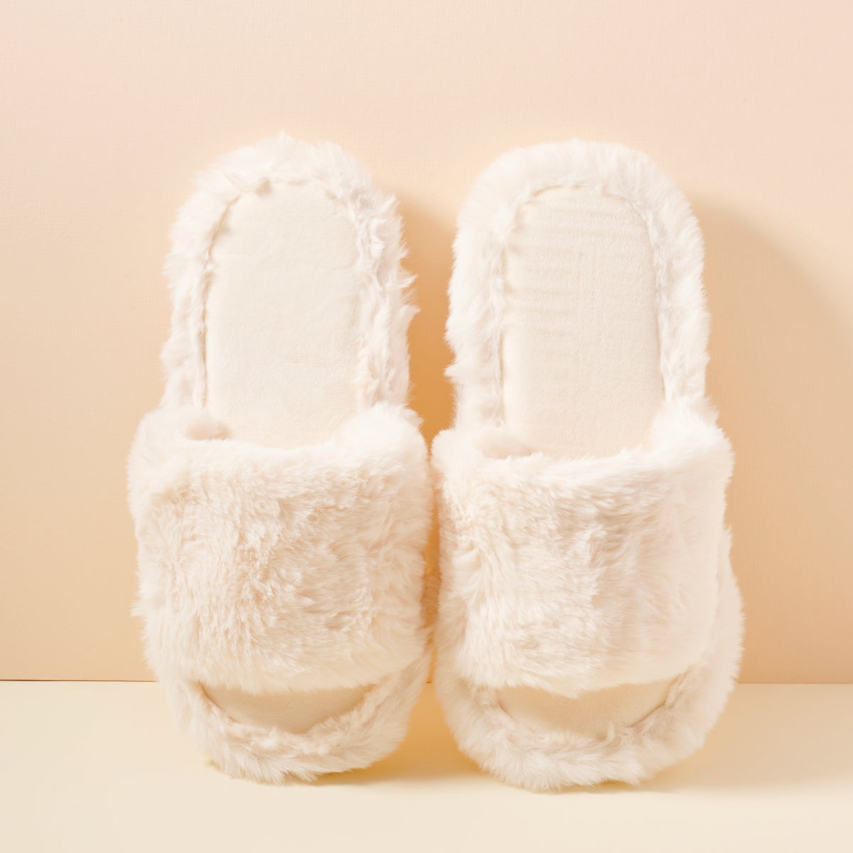 Open-Toe Cozy Fuzzy Home Slippers for Christmas Gift