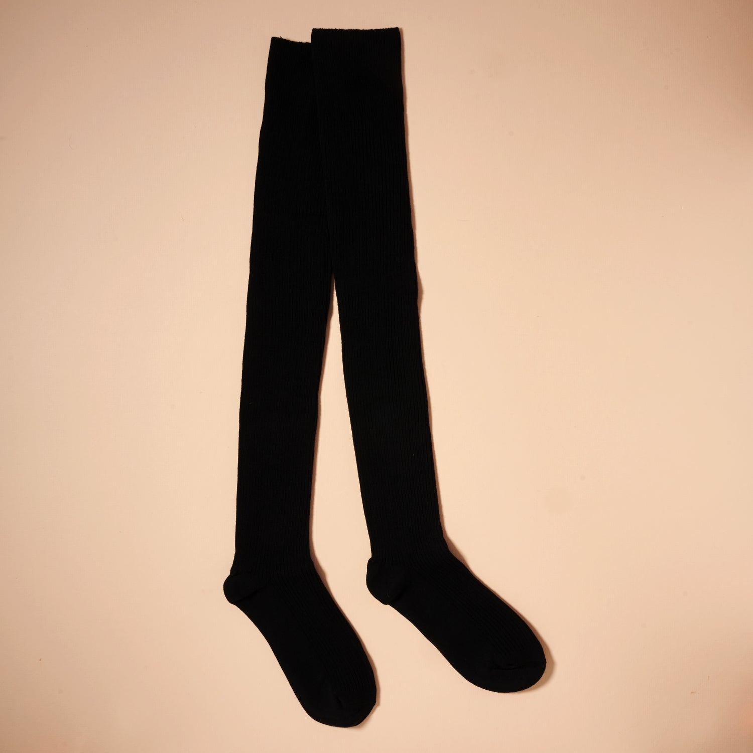 Ribbed Over-the-Knee Socks – Neutral Colors