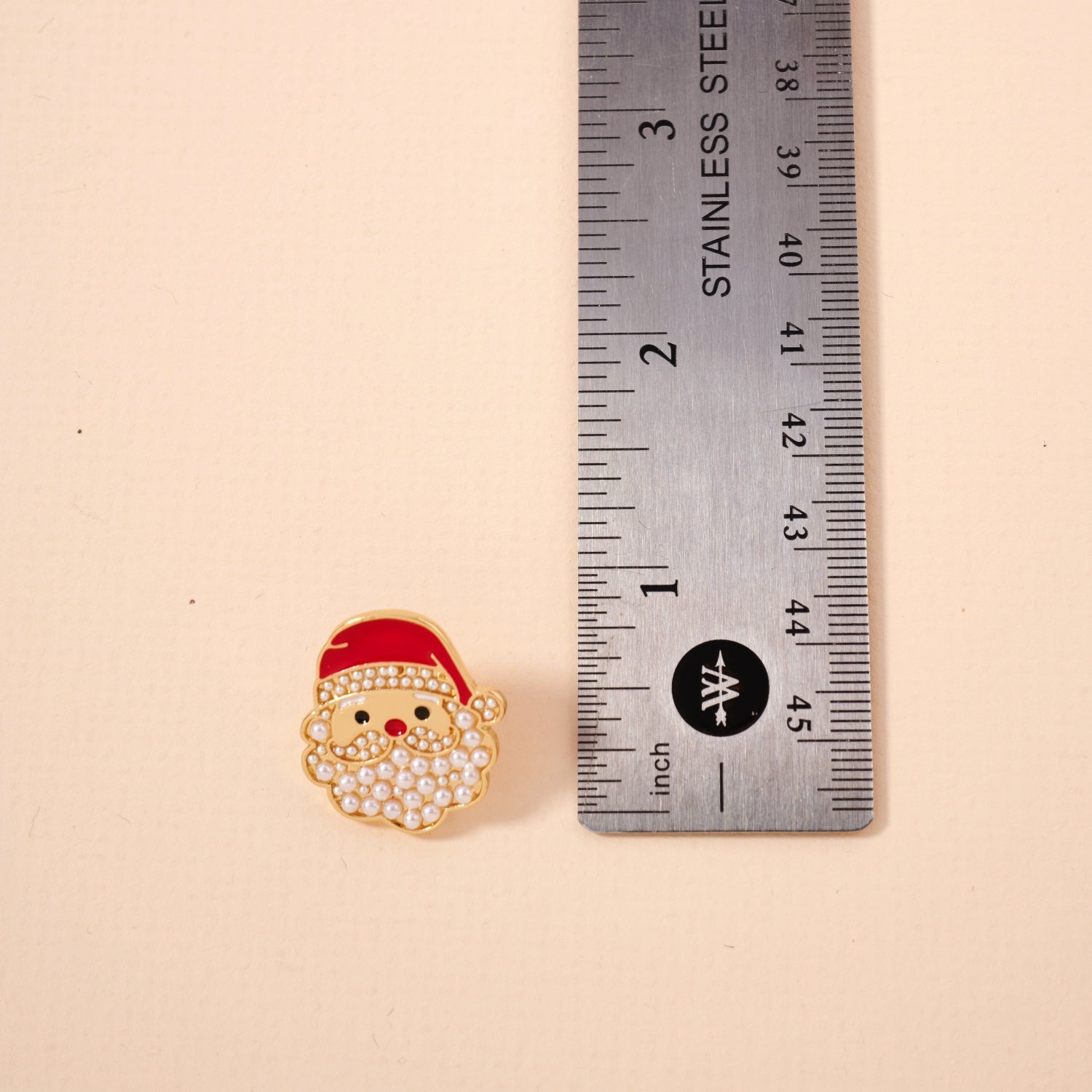 Christmas Santa Claus Pearl Stud Earrings