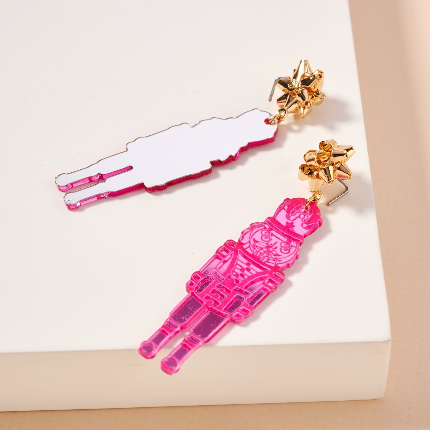 Regal Nutcracker Holiday Drop Earrings