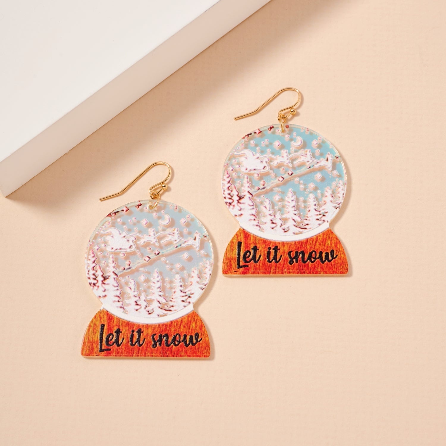 Elegant Snowball Holiday Drop Earrings
