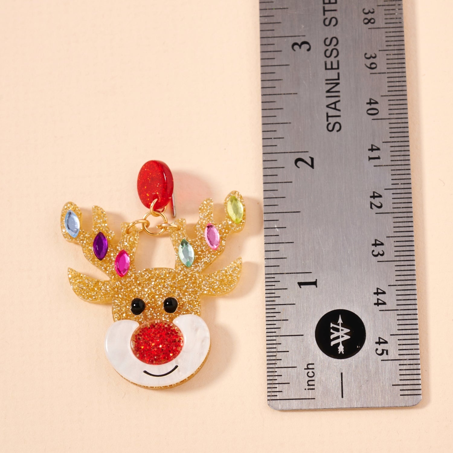 Rudolph Reindeer Drop Earrings – Festive Holiday Charm