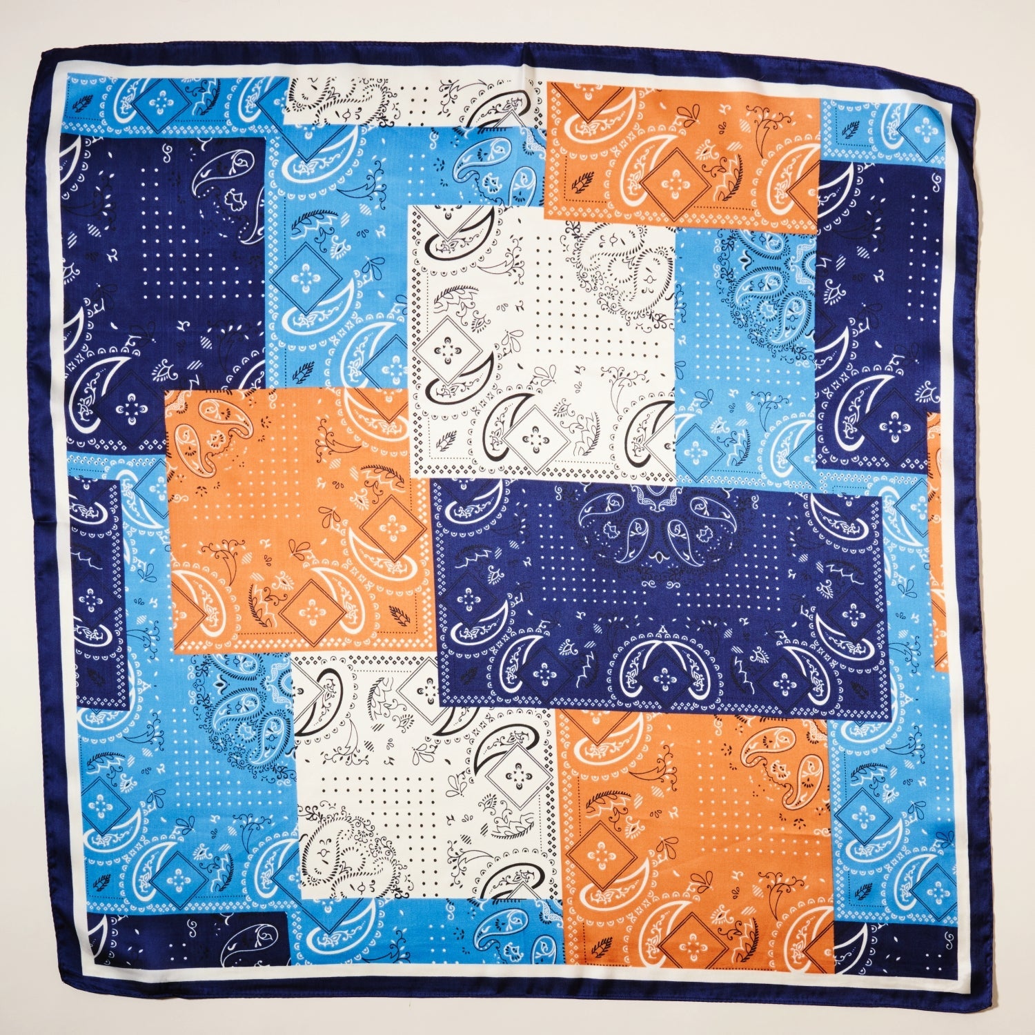 Multi Paisley Print Square Scarf