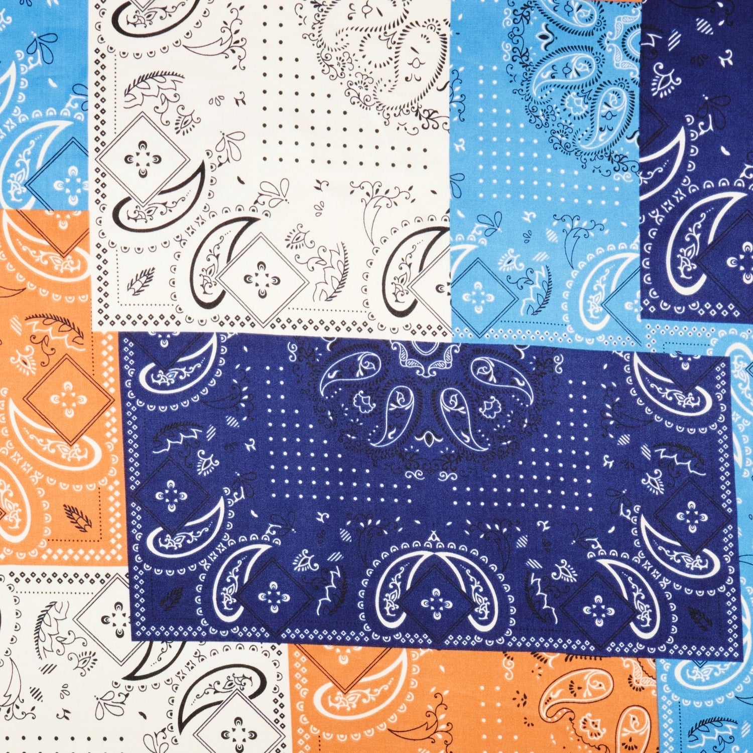 Multi Paisley Print Square Scarf