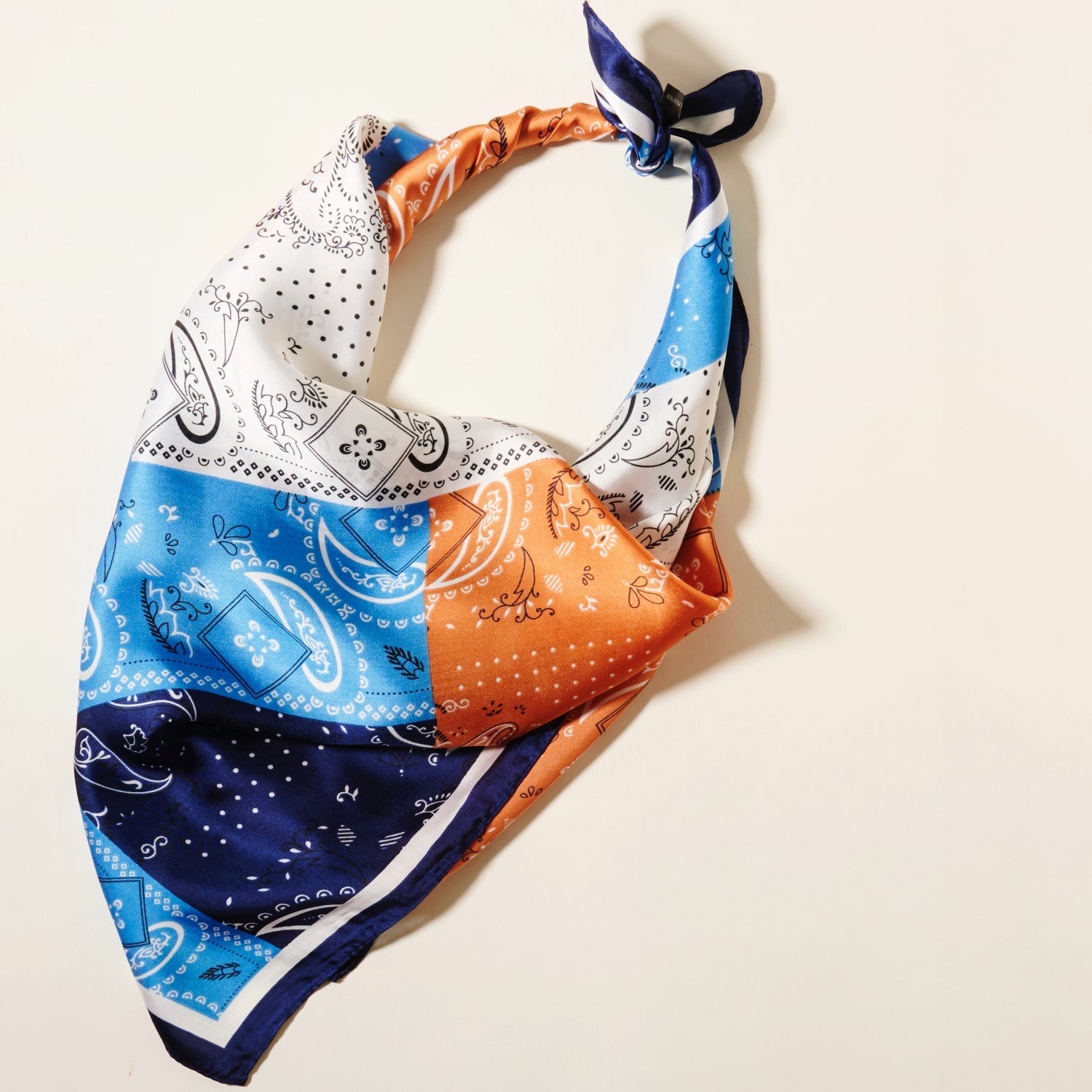 Multi Paisley Print Square Scarf