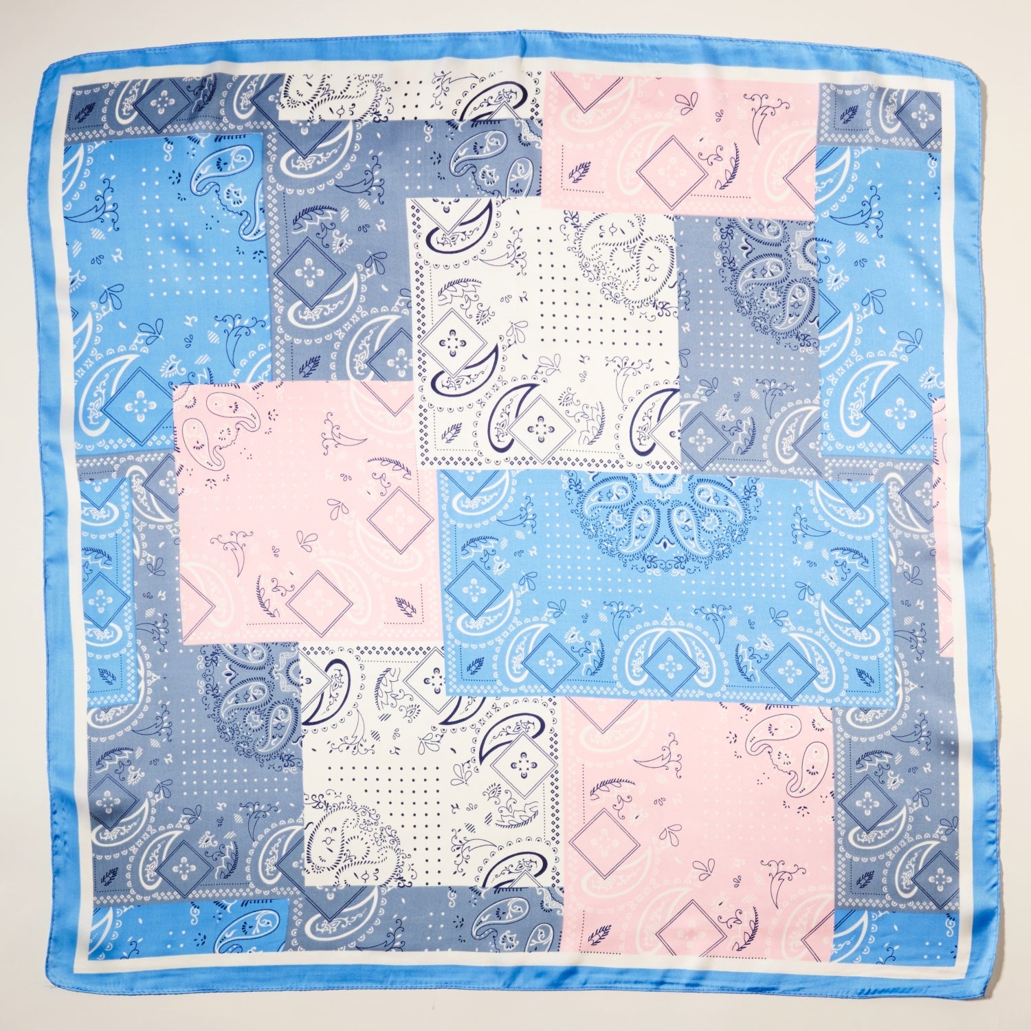 Multi Paisley Print Square Scarf