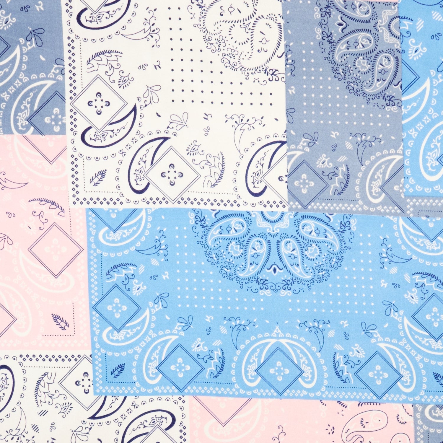 Multi Paisley Print Square Scarf