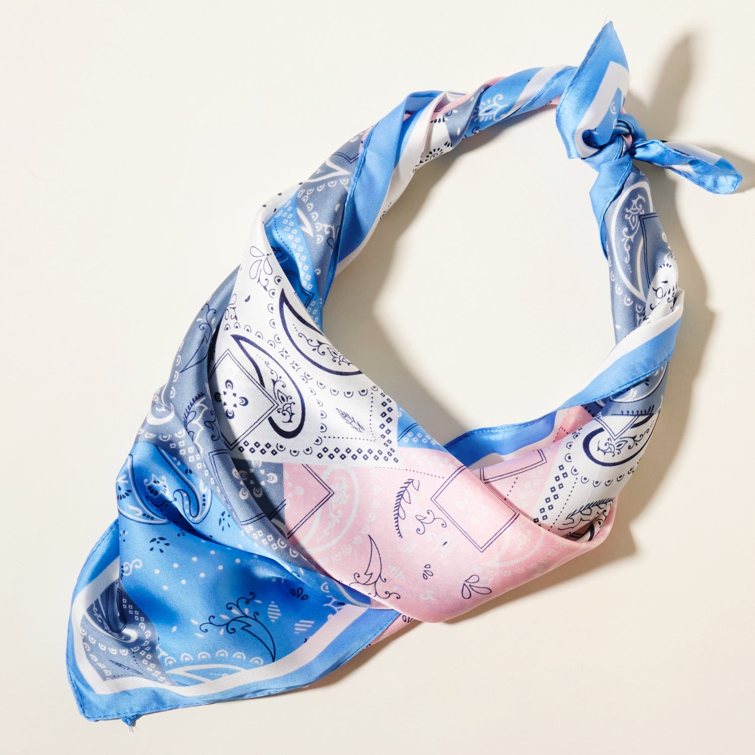 Multi Paisley Print Square Scarf