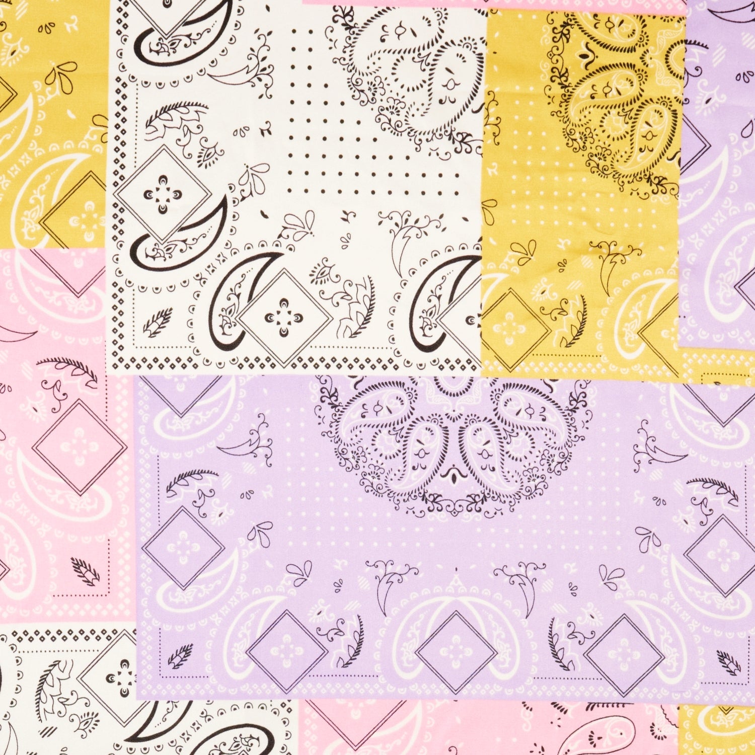 Multi Paisley Print Square Scarf