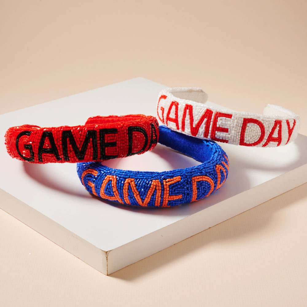 Seed Beaded Game Day Headband