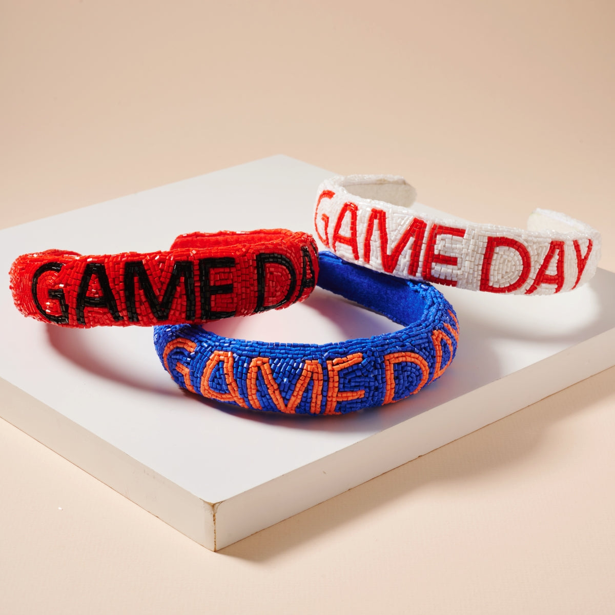 Elegant Game Day Seed Beaded Headband