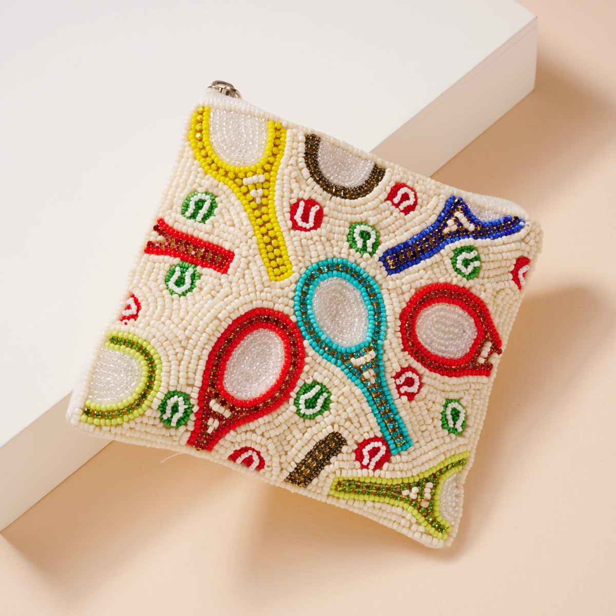 Refined Beaded Coin Pouch for Pickleball Enthusiasts