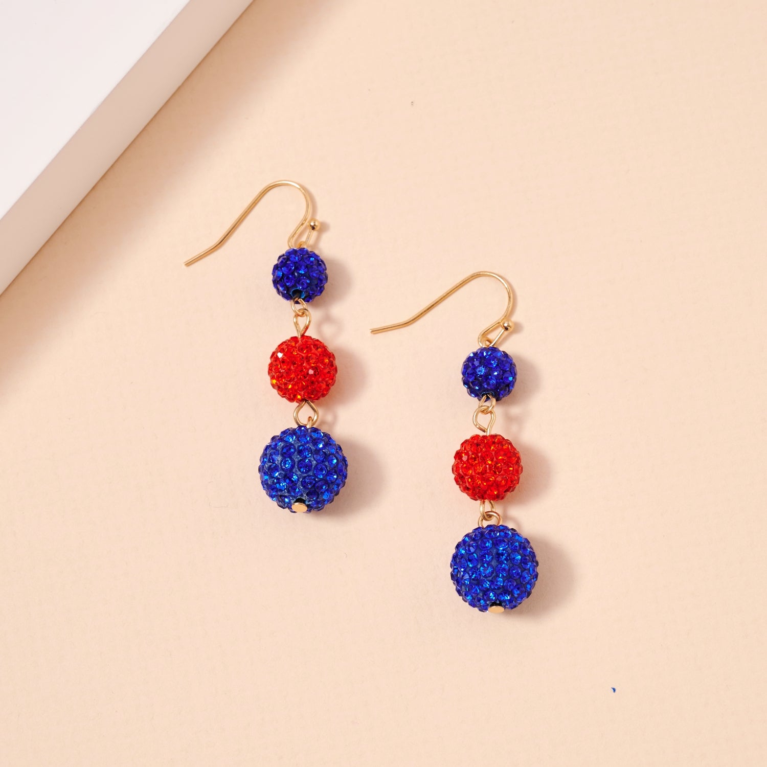 Game Day Rhinestone Ball Dangling Earrings