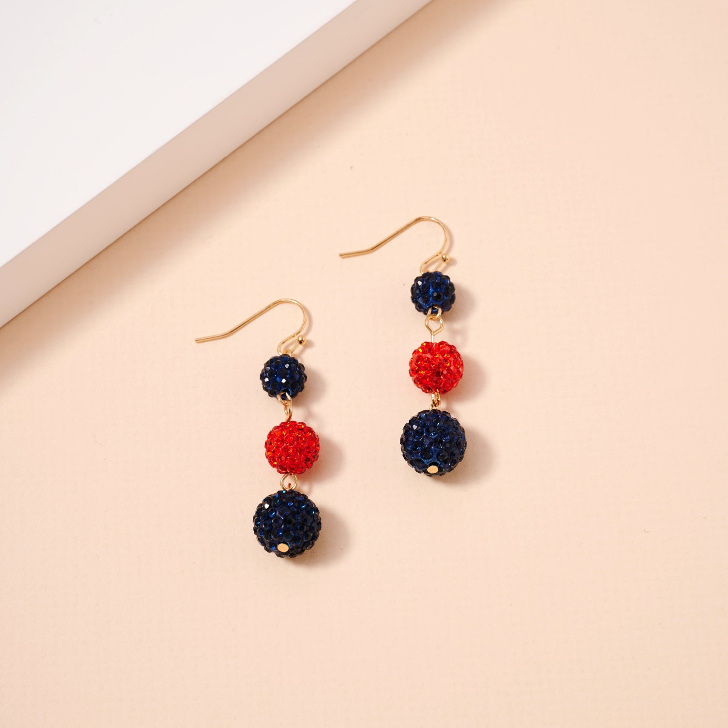 Game Day Rhinestone Ball Dangling Earrings
