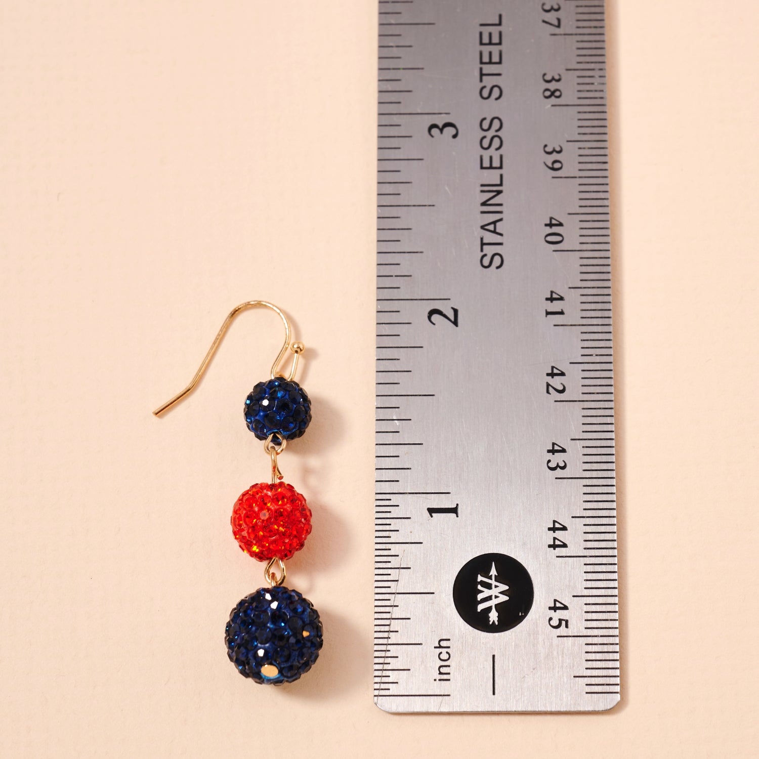 Game Day Rhinestone Ball Dangling Earrings