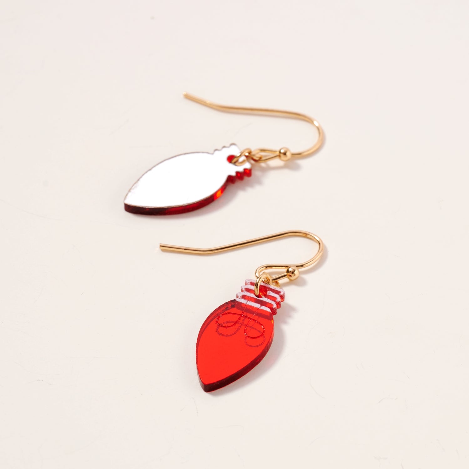 Christmas Light Bulb Drop Earrings | Acrylic Dangles