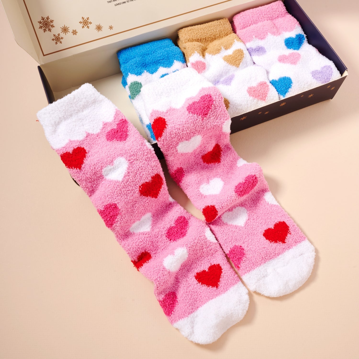 heart print socks