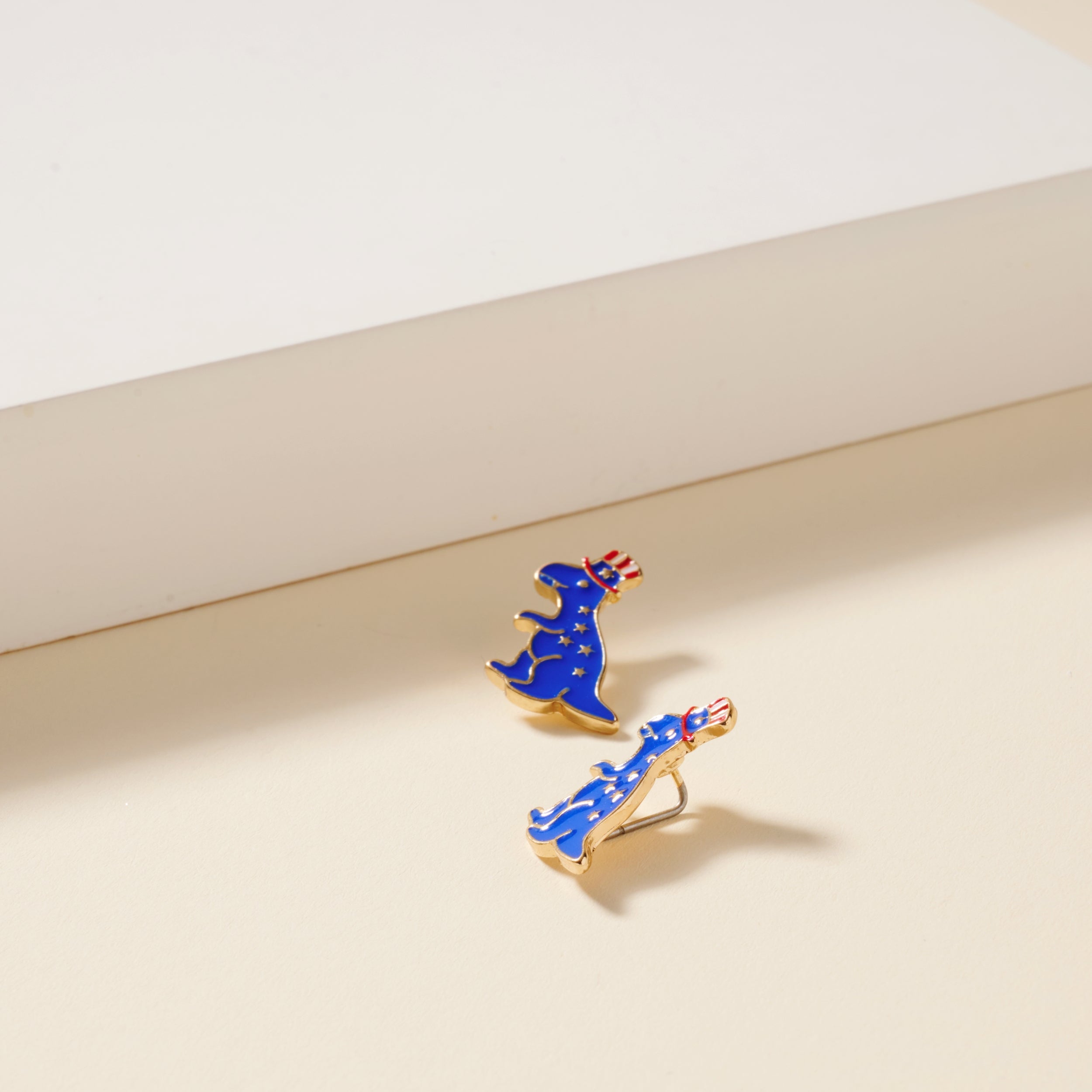 Fun America T-Rex Enamel Stud Earrings