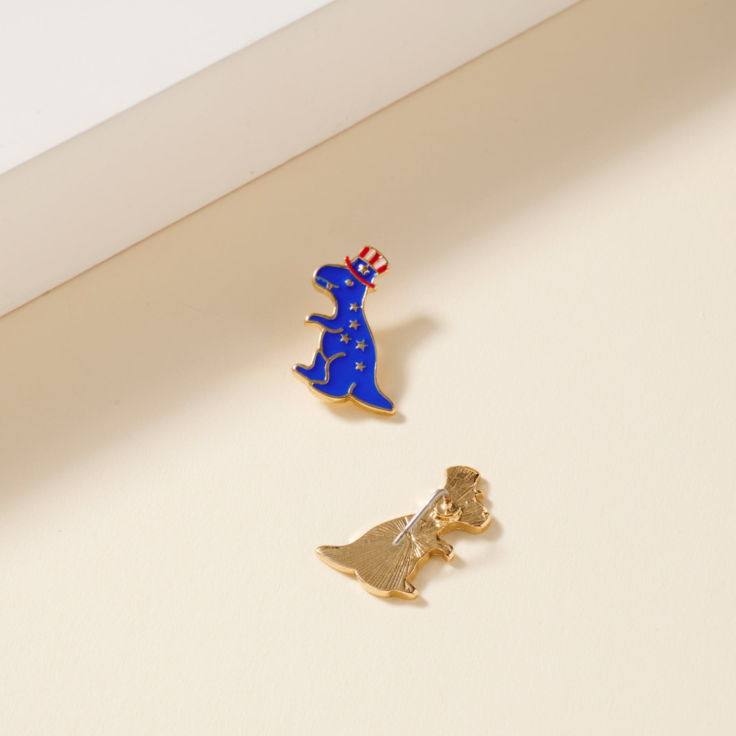 Fun America T-Rex Enamel Stud Earrings