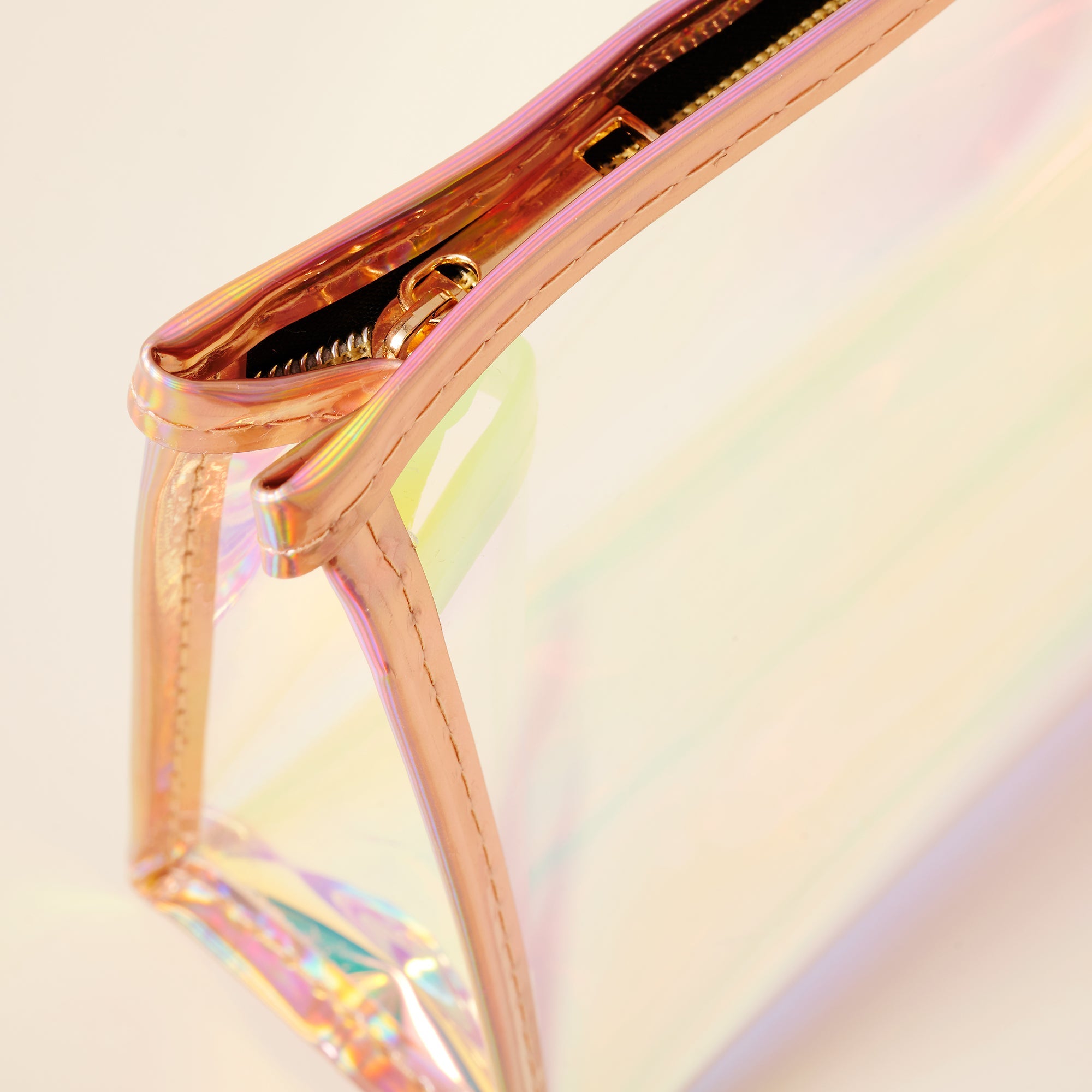 Stylish Metallic Transparent Cosmetic Bag
