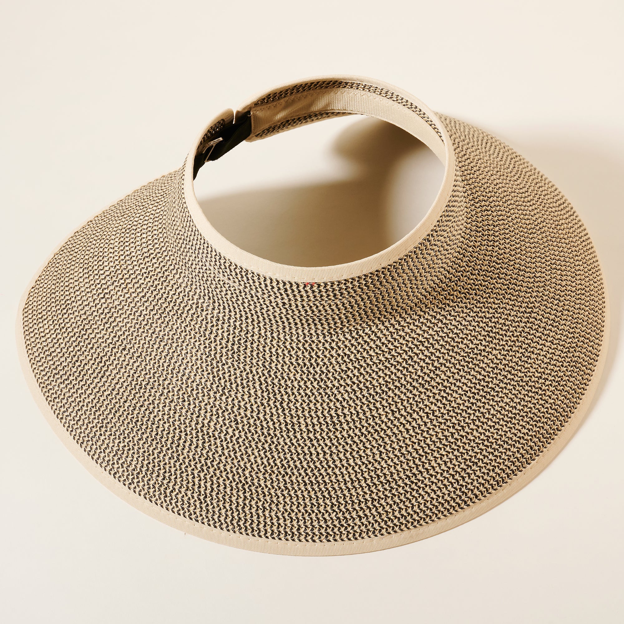 Contrast Straw Visor Hat