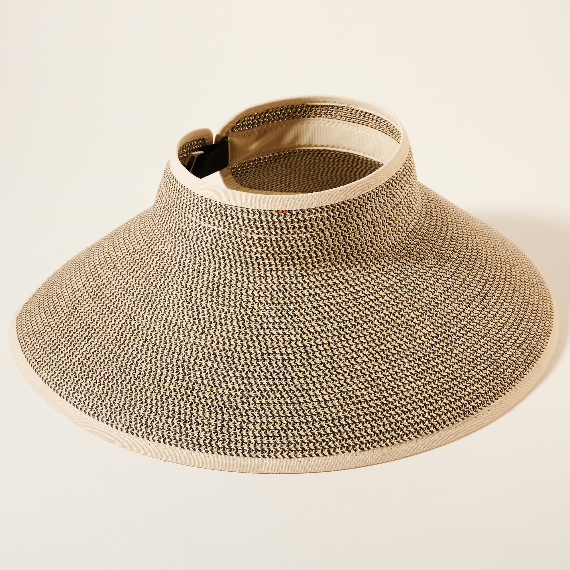 Contrast Straw Visor Hat