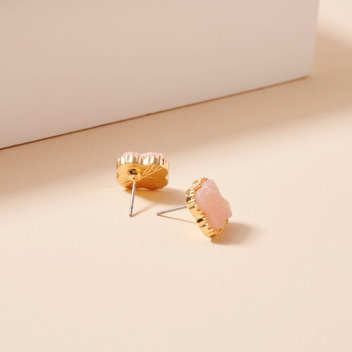 Mini Druzy Clover Stud Earrings