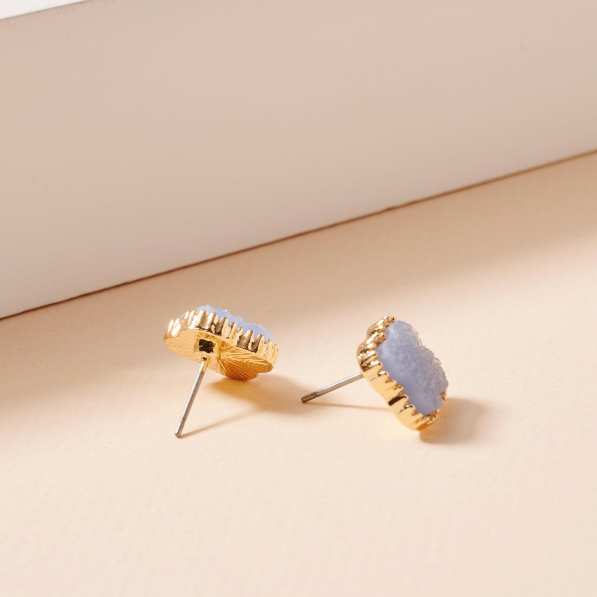 Mini Druzy Clover Stud Earrings