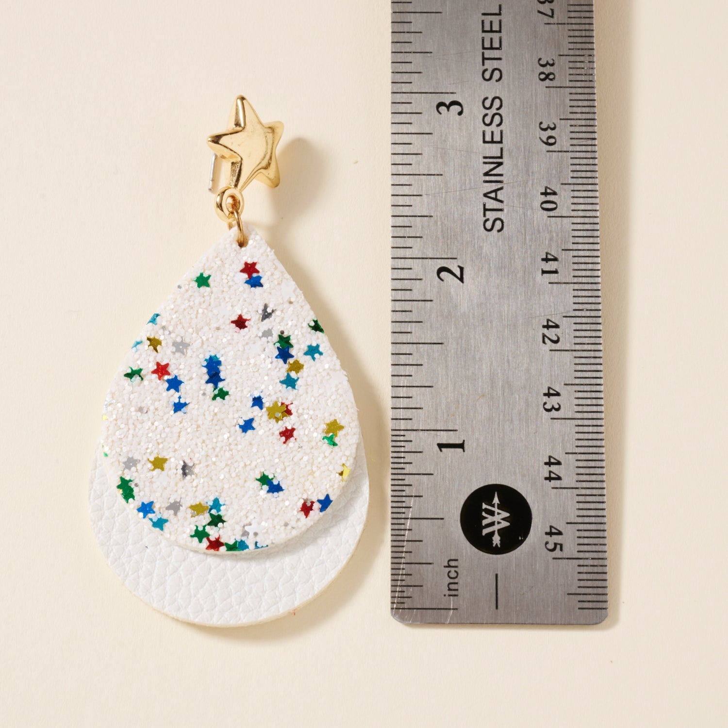 USA Stars Tear Drop Dangling Earrings