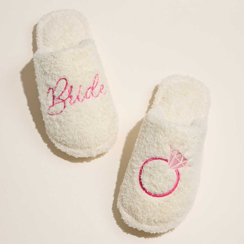 Bride Fuzzy Wedding Slippers