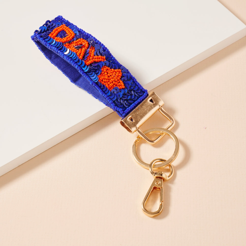 Game Day Seed Bead Keychains