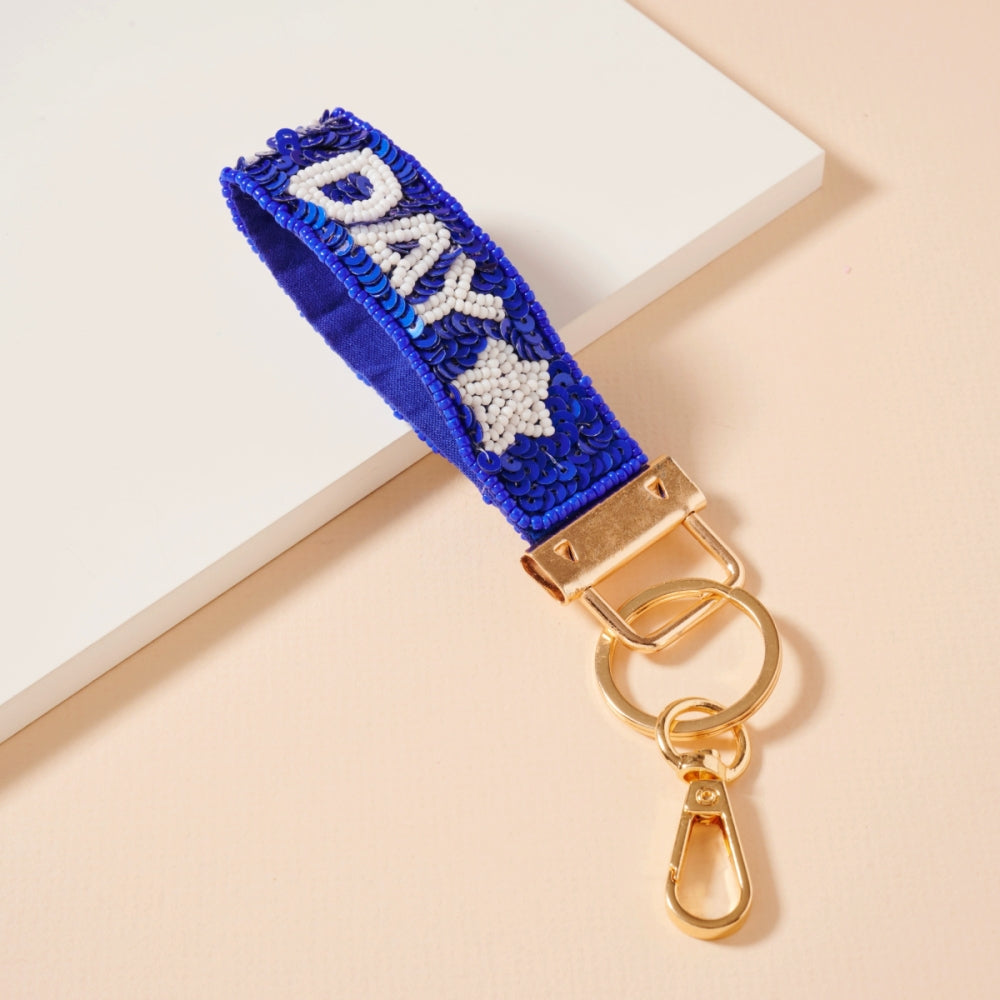 Game Day Seed Bead Keychains