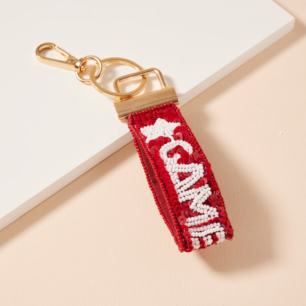 Game Day Seed Bead Keychains