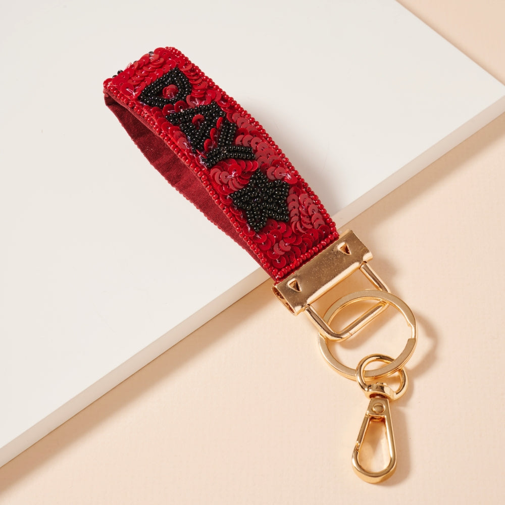 Game Day Seed Bead Keychains