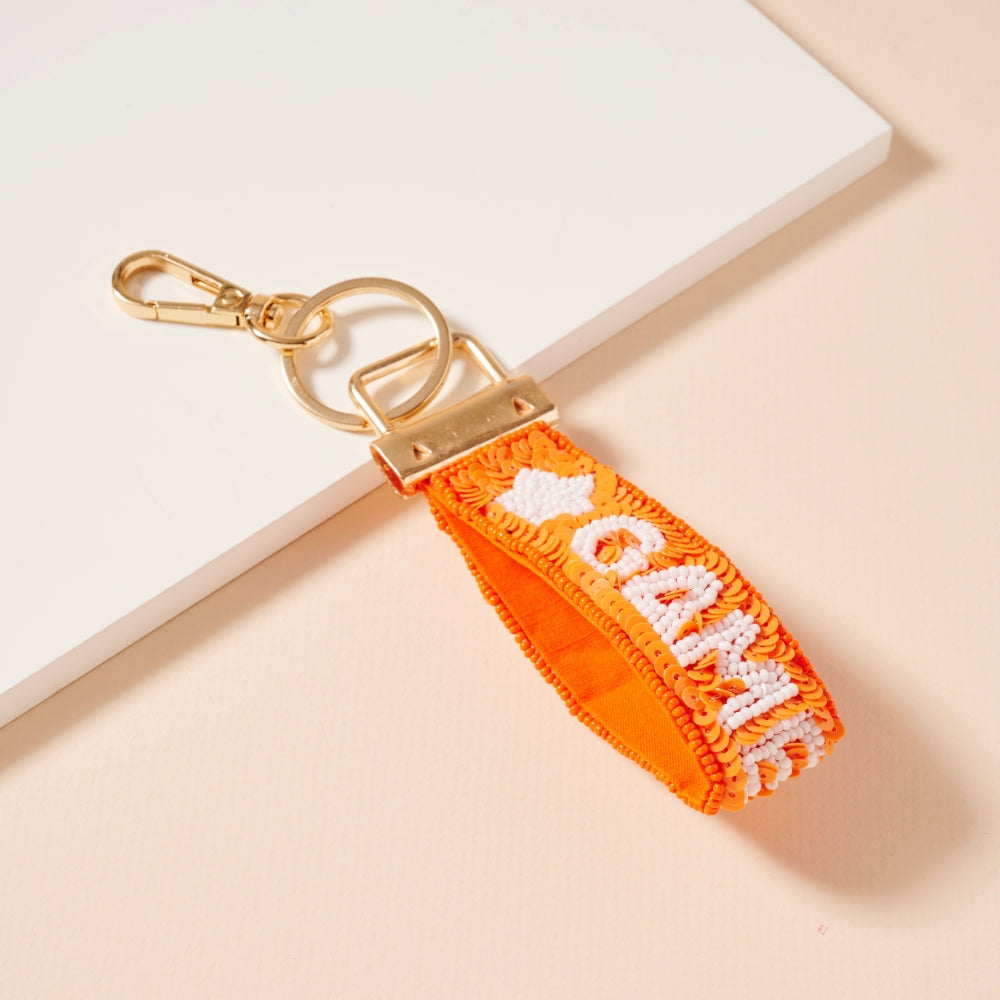 Game Day Seed Bead Keychains